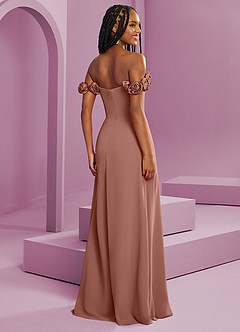 Barbie ♥ Azazie Bridesmaid Dresses Cedar Rose A-Line Off the Shoulder Chiffon Convertible Dress image9