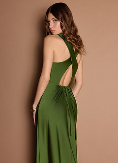 Robe Longue Olive Verte Evadne image5