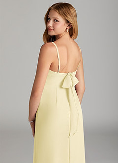 Azazie Mai Junior Osłona Pofałdowany Szyfon Długość podłogi Młodsza druhna Sukienka image6