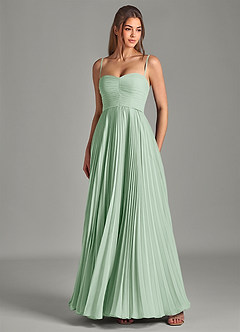 Azazie Chiana Bridesmaid Dresses Agave A-Line Strapless Chiffon Dress image3