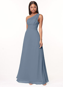 Azazie Ashley Bridesmaid Dresses Twilight A-Line Ruched Chiffon Dress image1