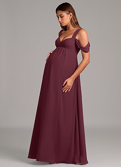 Azazie Rhea Abiti da damigella d'onore premaman Abito A-Line Plissettato Chiffon Floor-Length image3