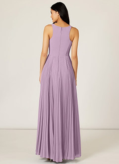 Azazie Lindsey Bridesmaid Dresses A-Line Pleated Chiffon Floor-Length Dress image2