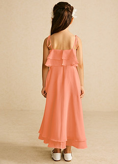 Azazie Temi Flower Girl Dresses Sunset A-Line Spaghetti Strap Chiffon Dress image5