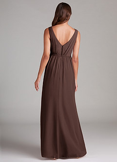 Azazie Tanicia Bridesmaid Dresses Ganache A-Line Pleated Chiffon Dress image7