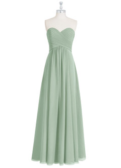 Azazie Yazmin Bridesmaid Dresses Agave A-Line Sweetheart Neckline Chiffon Convertible Dress image8