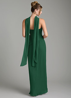 Azazie Tierney Vestidos de damas de honor Vestido Verde Oscuro de Gasa de Línea A Convertible con Palabra de honor image10