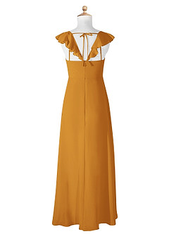 Azazie Amada Junior Jurk van Chiffon met A-Lijn Ruches Boterbabbelaar image6