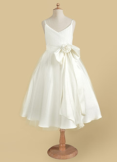 Azazie Dito Final Sale Ivory A-Line Pleated Tulle Dress image5