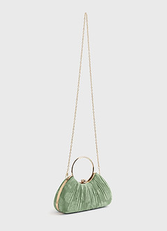 front Dopasowana kolorowa torebka plisowana z kwiatowym wzorem