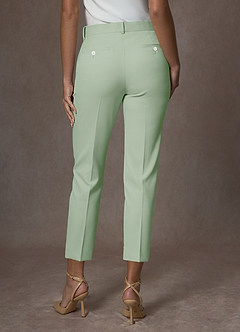 front Whitney Dusty Sage Structured Stretch Cropped Pants Suit