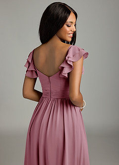 Azazie Anaya Bridesmaid Dresses Vintage Mauve A-Line Pleated Chiffon Dress image2