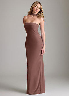 Azazie Lusinda Suknie dla druhen Syrena Zza ramienia Szyfon Do ziemi Sukienka image7