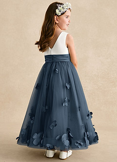 Azazie Vi Flower Girl Dresses Neptune A-Line Sleeveless Tulle Dress image4