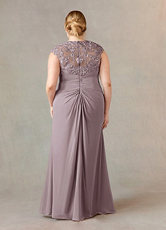 Azazie Birdie Mother of the Bride Dresses Dusk A-Line Queen Anne Sequins Chiffon Dress image8