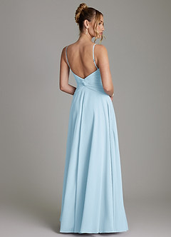 Azazie Elita Bridesmaid Dresses Sky Blue A-Line Pleated Chiffon Dress image7