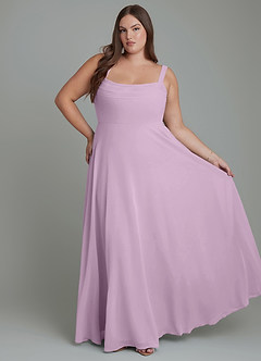 Azazie Shaude Bridesmaid Dresses Wisteria A-Line Pleated Chiffon Dress image6