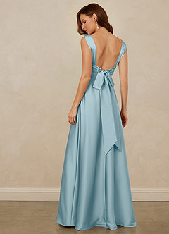 Christian Siriano Bridal for Azazie 1001 Robes de demoiselle d'honneur Robe Trapèze en Satin extensible Encolure en Forme de Cœur Bleu Maussade image5