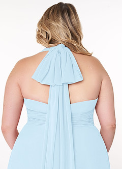 Azazie Fifi Bridesmaid Dresses Sky Blue A-Line Strapless Chiffon Convertible Dress image14