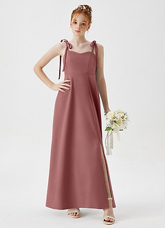 Azazie Rosey Junior Desert Rose A-Line Sweetheart Neckline Stretch Crepe Dress image5
