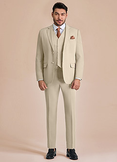 front William Tan Pantalones de vestir