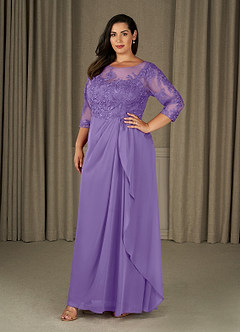 Azazie Calanthe Mother of the Bride Dresses Tahiti A-Line Scoop Chiffon Dress image6