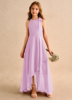 Azazie Boop Girls Formal Abiti da Ragazza di Fiori Abito A-Line in Chiffon Fiocco Rosa Confetto image4