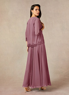 Azazie Devana Mother of the Bride Dresses Vintage Mauve A-Line Sequins Chiffon Dress image2