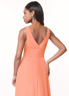 Azazie Julianna Bridesmaid Dresses Sunset A-Line Chiffon Dress image4
