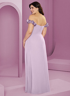 Barbie ♥ Azazie Bridesmaid Dresses Frosted Lilac A-Line Off the Shoulder Chiffon Convertible Dress image12