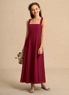 Azazie Tater Girl Flower Girl Klänningar Klä A-Line i Chiffong Plisserad image1