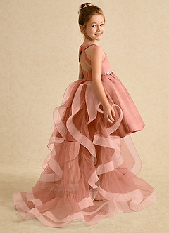 Azazie Julietta Robe Demoiselle D'honneur Fillette Robe Princesse en Tulle Convertible Mai Tai image6