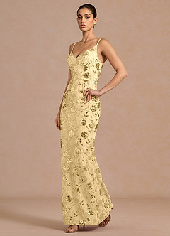 Shine Gold Sequins Maxi Dress image4