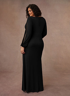 Azazie Satasha Vente finale Robe Trapèze en Maille Col bénitier Dentelle Champagne image9