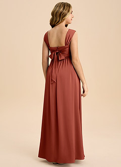 Azazie Hattie Junior Klä av A-Line i Stretch Satin Plisserad image7