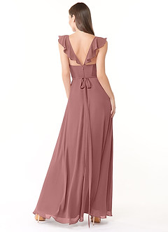 Azazie Emily Bridesmaid Dresses A-Line Ruched Chiffon Floor-Length Dress image2