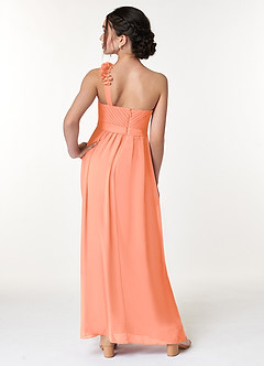 Azazie Flower Junior Sunset A-Line Pleated Chiffon Dress image6
