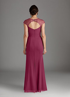 Azazie Blanchett vestidos de madre de la novia Vestido de Mora de Gasa de Corte Sirena con Lentejuela image5