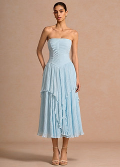 Robe Midi Bleu Ciel Kerensa image4