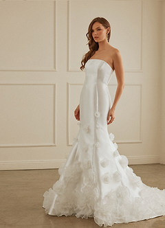 Christian Siriano Bridal for Azazie 2012 Wedding Dresses Organza Rossette Mikado Mermaid Gown image10