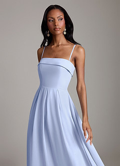 Azazie Lucienne Bridesmaid Dresses Ice A-Line Strapless Chiffon Convertible Dress image3