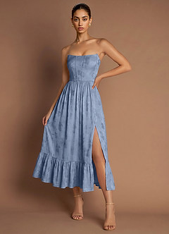 Floria 파우더 블루 미디 드레스 image3