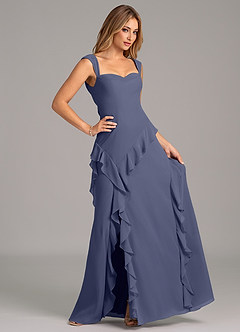 Azazie Sloane Bridesmaid Dresses Stormy A-Line Sweetheart Neckline Chiffon Dress image3
