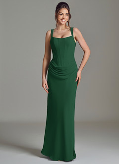 Azazie Niamh Suknie dla druhen Syrena Gorset Szyfon Do ziemi Sukienka image5