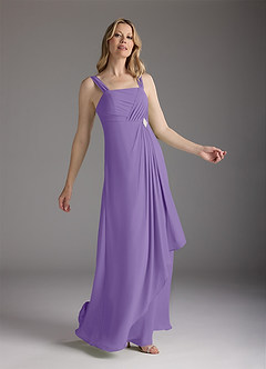Azazie Weisz Mother of the Bride Dresses Tahiti A-Line Square Neckline Pleated Chiffon Dress image10