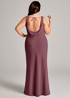 Azazie Rylina Bridesmaid Dresses Sangria Mermaid Pleated Chiffon Dress image11