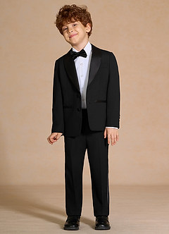 front Lucas Black Boys Shawl Lapel Tuxedos