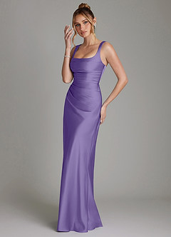 Azazie Agustina Bridesmaid Dresses Tahiti Mermaid Corset Stretch Satin Dress image5