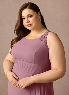 Azazie Galvan Mother of the Bride Dresses Vintage Mauve A-Line Sequins Chiffon Dress image12