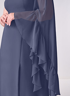 Barbie ♥ Azazie Bridesmaid Dresses Stormy A-Line Long Sleeve Chiffon Dress image10